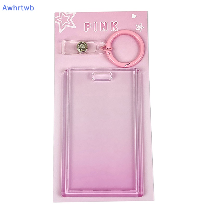 Bao Đựng Thẻ Bằng Acrylic Trong Suốt 3 Inch Màu Gradient Cho Học Sinh Mới