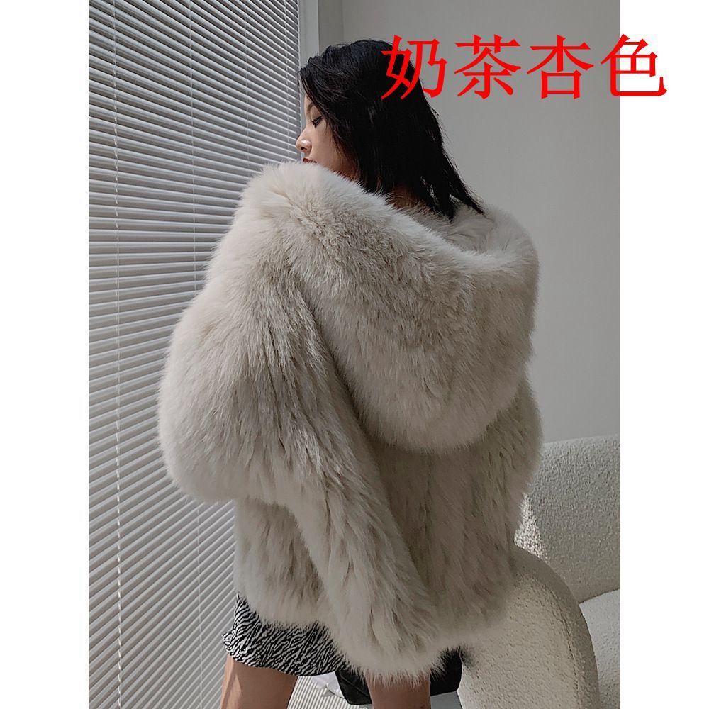 Áo Khoác Giả Lông Cáo Dày Dặn Phong Cách Mới Thân Thiện Với Môi Trường