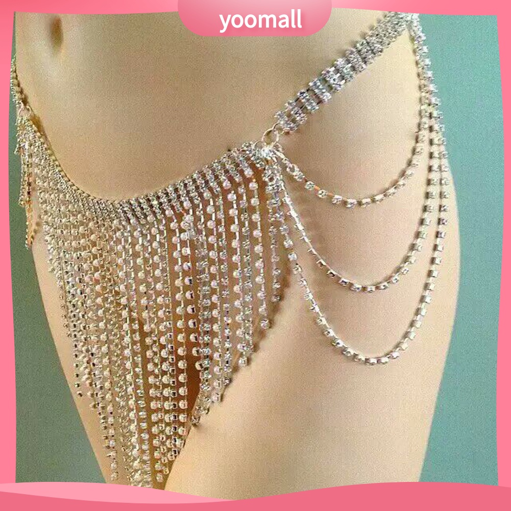 Dây Đeo Hông Đính Đá Tua Rua Thời Trang Đi Biển Mùa Hè Cho Nữ