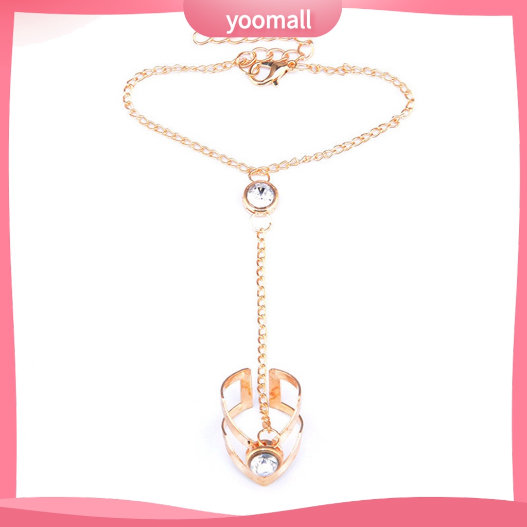 Bộ Nhẫn Đeo Ngón Tay Hình Mũi Tên Rỗng Đánh Bóng Điều Chỉnh Được Dành Cho Bạn Nữ Mặc Mỗi Ngày