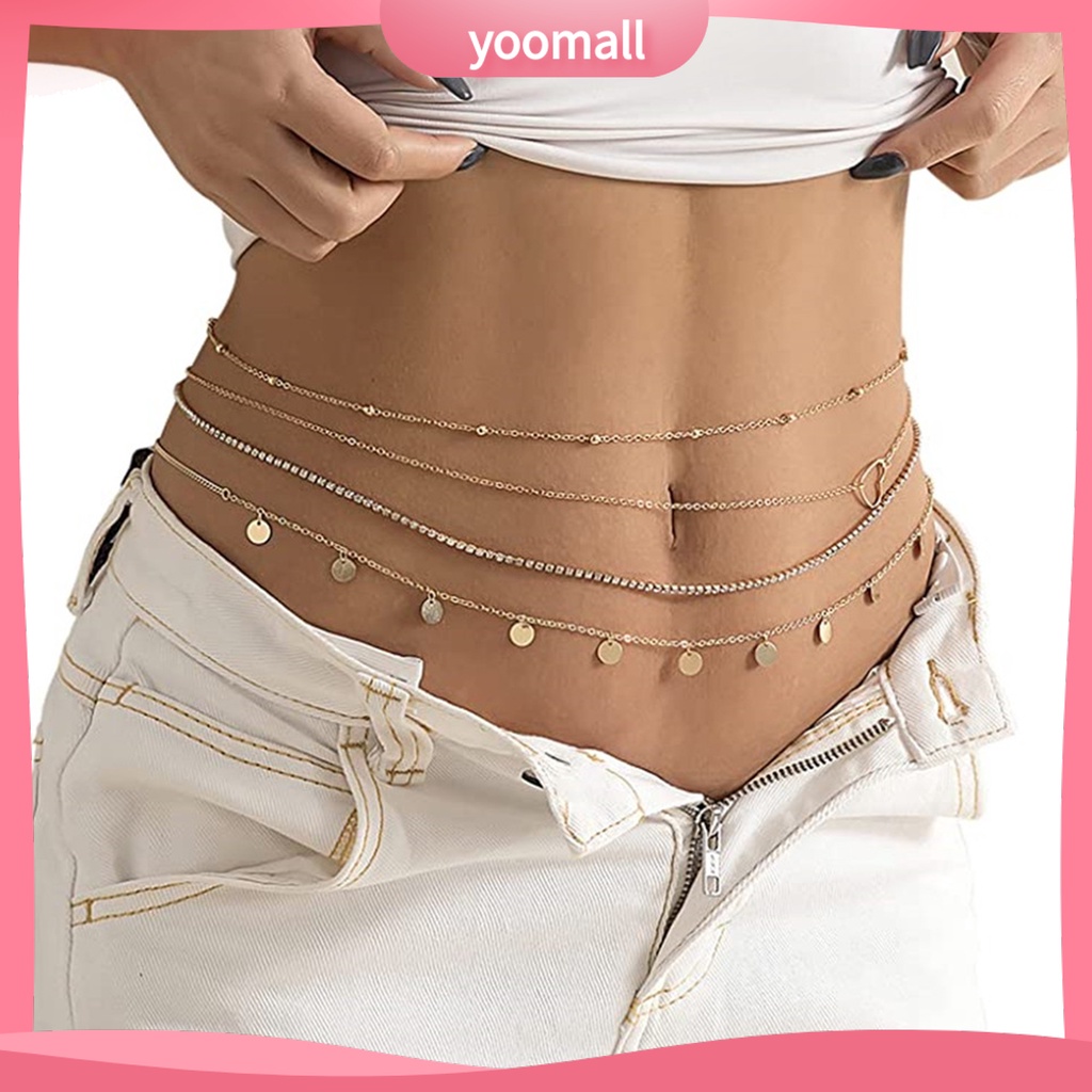 Set 4 Dây Xích Đeo Hông Bốn Lớp Thời Trang Quyến Rũ