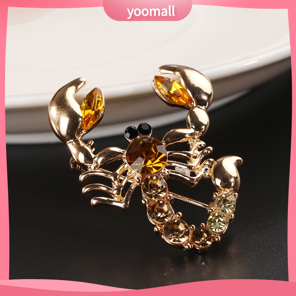 Ghim Cài Áo Hình Bọ Cạp Đính Đá Nhân Tạo Thời Trang