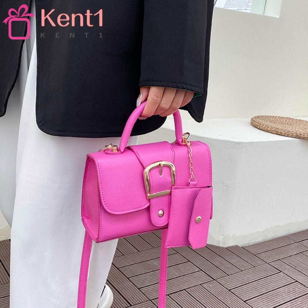 KENT1 Túi Đeo Chéo Mini Bằng Da Pu Màu Trơn Thời Trang Cho Nữ