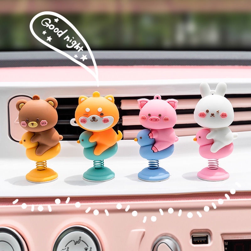 Chú Vịt Hoạt Hình Lắc Lò Xo Gắn Mũ Bảo Hiểm Trang Trí Xe Hơi , Xe Máy , Xe Đạp