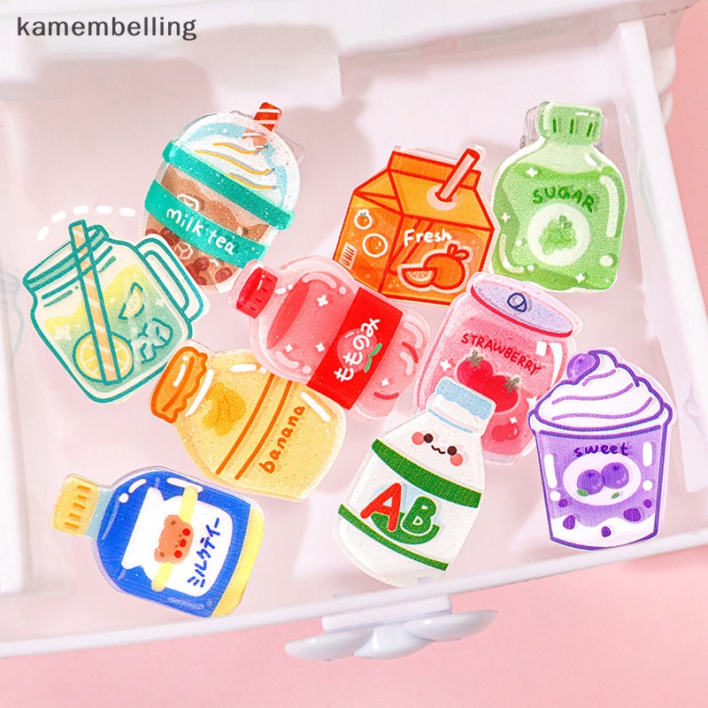 Kamembelling Kẹp Giấy Ghi Chú / Chai Nước Uống Bằng Acrylic In Họa Tiết Hoạt Hình Dễ Thương Tiện Dụng Cho Văn Phòng