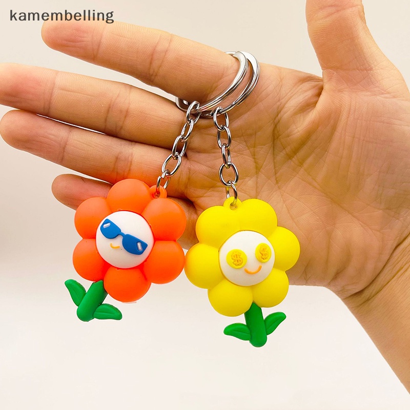 Móc Khóa Hình Hoa Hướng Dương Mặt Cười Hoạt Hình Dễ Thương