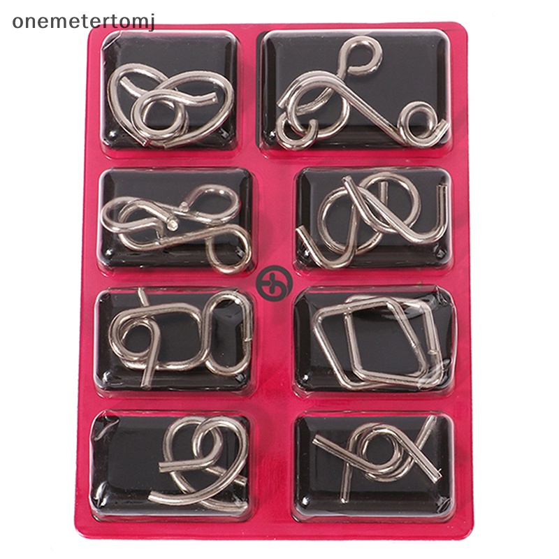 Bộ 8 Món Đồ Chơi Xếp Hình Kim Loại Theo Phương Pháp Montessori Giúp Phát Triển Trí Tuệ Cho Bé Và Người Lớn