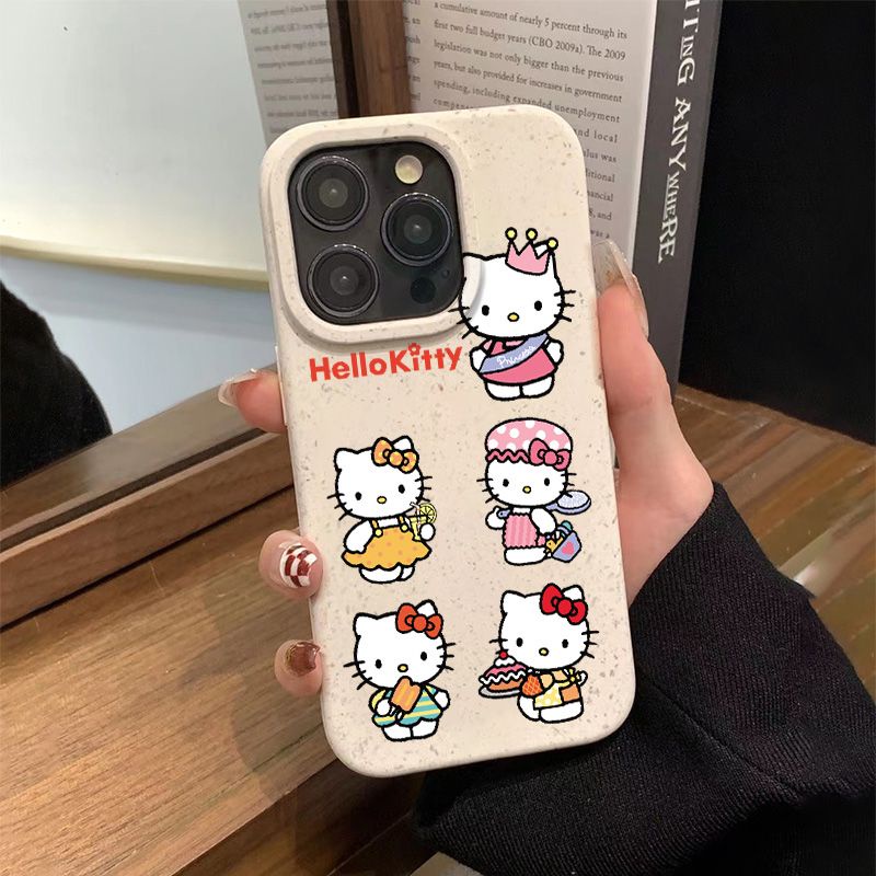 Ốp Điện Thoại Dẻo Họa Tiết Hoạt Hình Mèo Kitty Dễ Thương Chống Sốc Cho Apple Iphone11 Plus1287 14Promax 13 OZFB