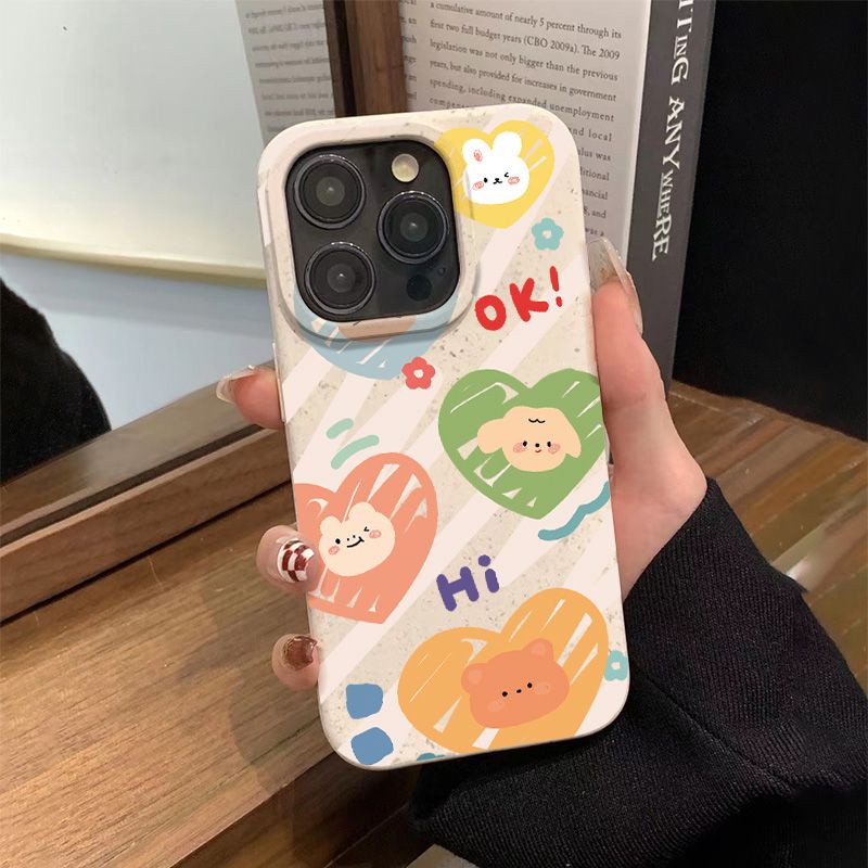 Ốp Điện Thoại Dẻo Họa Tiết Hoa &amp; Động Vật Dễ Thương Chống Sốc Cho Iphone11Iphone12 7 max14pro 8p Apple 13 BQ1F