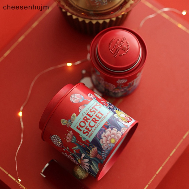 Hộp Thiếc Mini In Hoa Đựng Trà / Kẹo Tiện Dụng