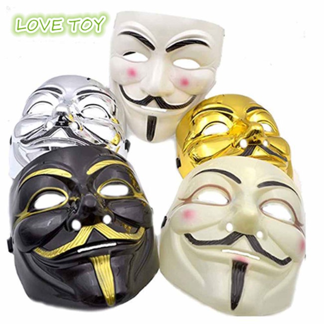 Mặt Nạ Hình Chữ V Mạ Điện Nkodok Dùng Hóa Trang Halloween