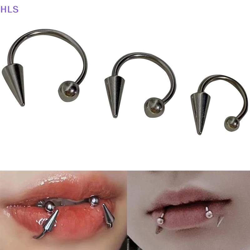 1 Khuyên Xỏ Cơ Thể Bằng Thép Không Gỉ Phong Cách Gothic Thời Trang