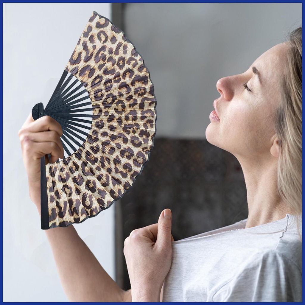 Quạt Gấp Cầm Tay Chất Liệu Tre Và Vải Satin Dùng Cho Tiệc Cưới