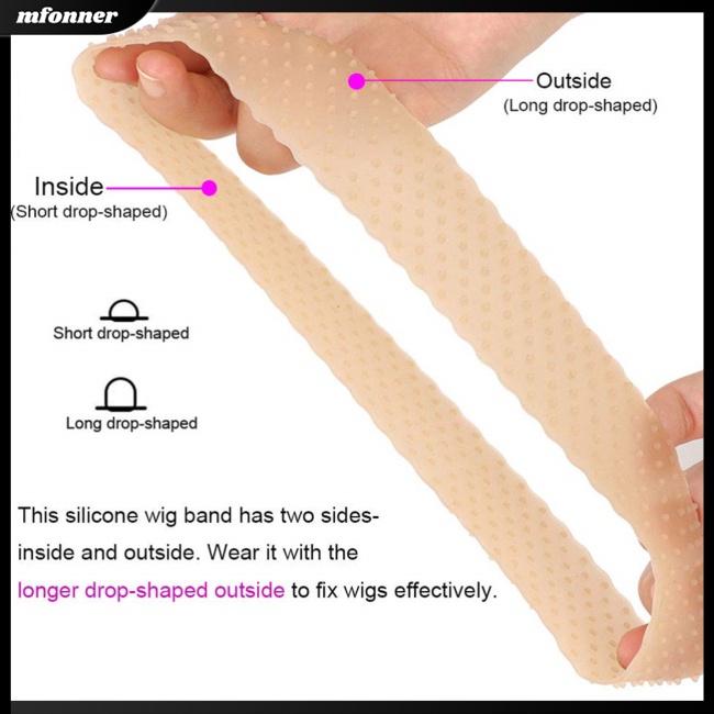 Băng Đô Đội Tóc Giả Bằng Silicone Chống Trượt Chống Đổ Mồ Hôi Có Thể Tái Sử Dụng