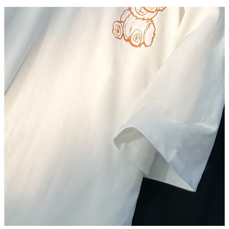 Áo Thun Tay Ngắn Cổ Tròn In Hình Thời Trang Mùa Hè Dành Cho Nam Và Nữ