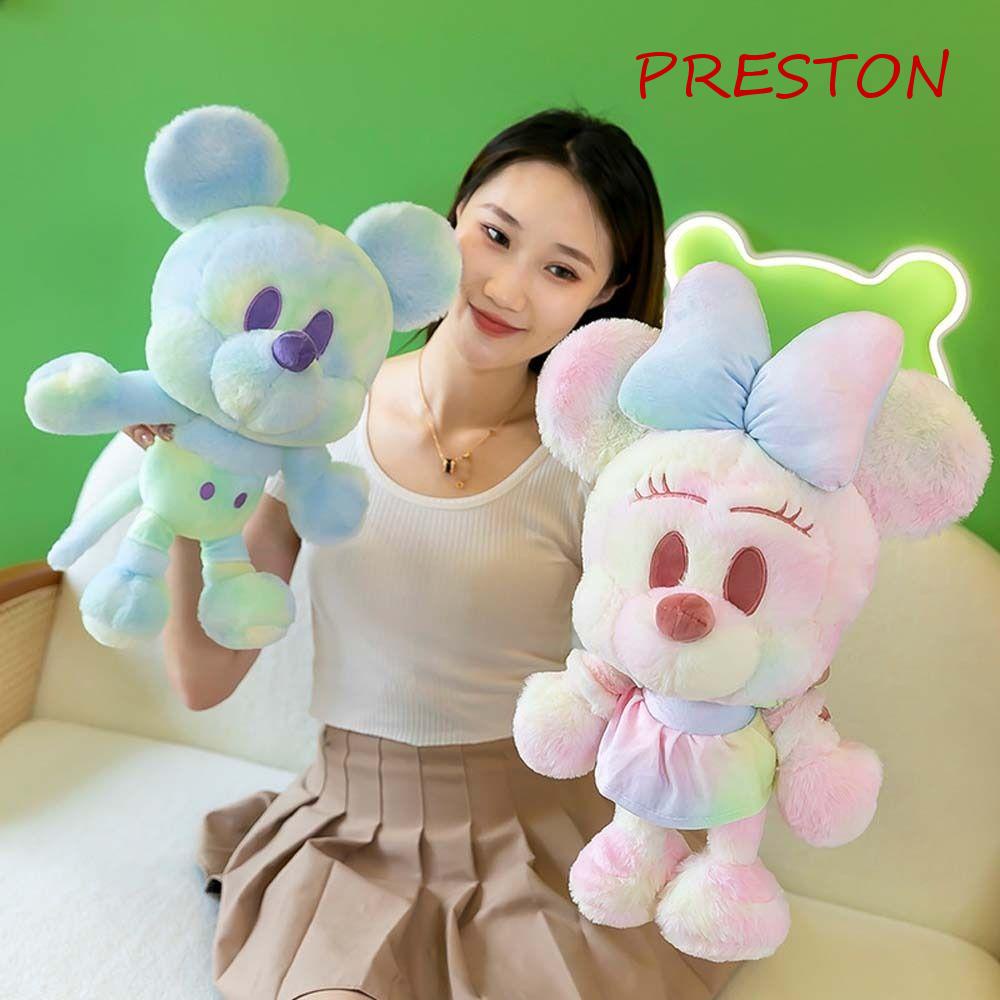 Đồ chơi nhồi bông Hình Chuột Mickey Màu Cầu Vồng Mềm Mại Độc Đáo Trang Trí Nhà Cửa