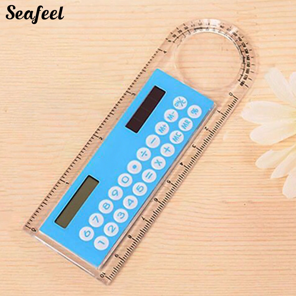 Thước Kẻ Mini Trong Suốt Sử Dụng Năng Lượng Mặt Trời Tiện Dụng Cho Học Sinh
