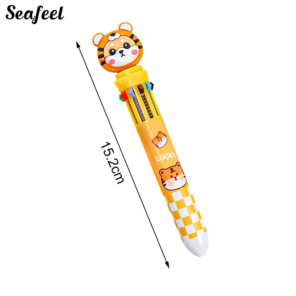 Bút Bi 10 Màu Tùy Chọn Nhanh Khô Bằng Nhựa Tiện Dụng