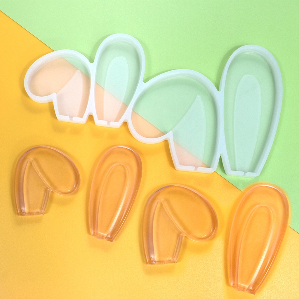 Khuôn Silicone Làm Kẹo Mút Hình Tai Thỏ Đáng Yêu