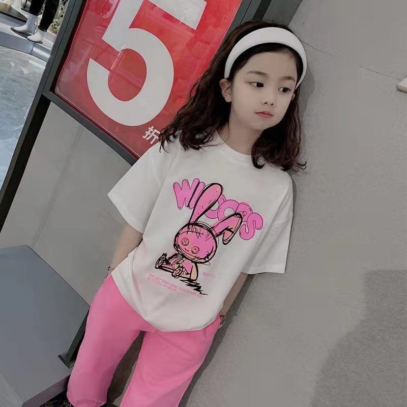 Áo Thun 100% Cotton Tay Ngắn Dáng Rộng In Họa Tiết Dễ Thương Phong Cách Hàn Quốc Thời Trang Mùa Hè Cho Nữ