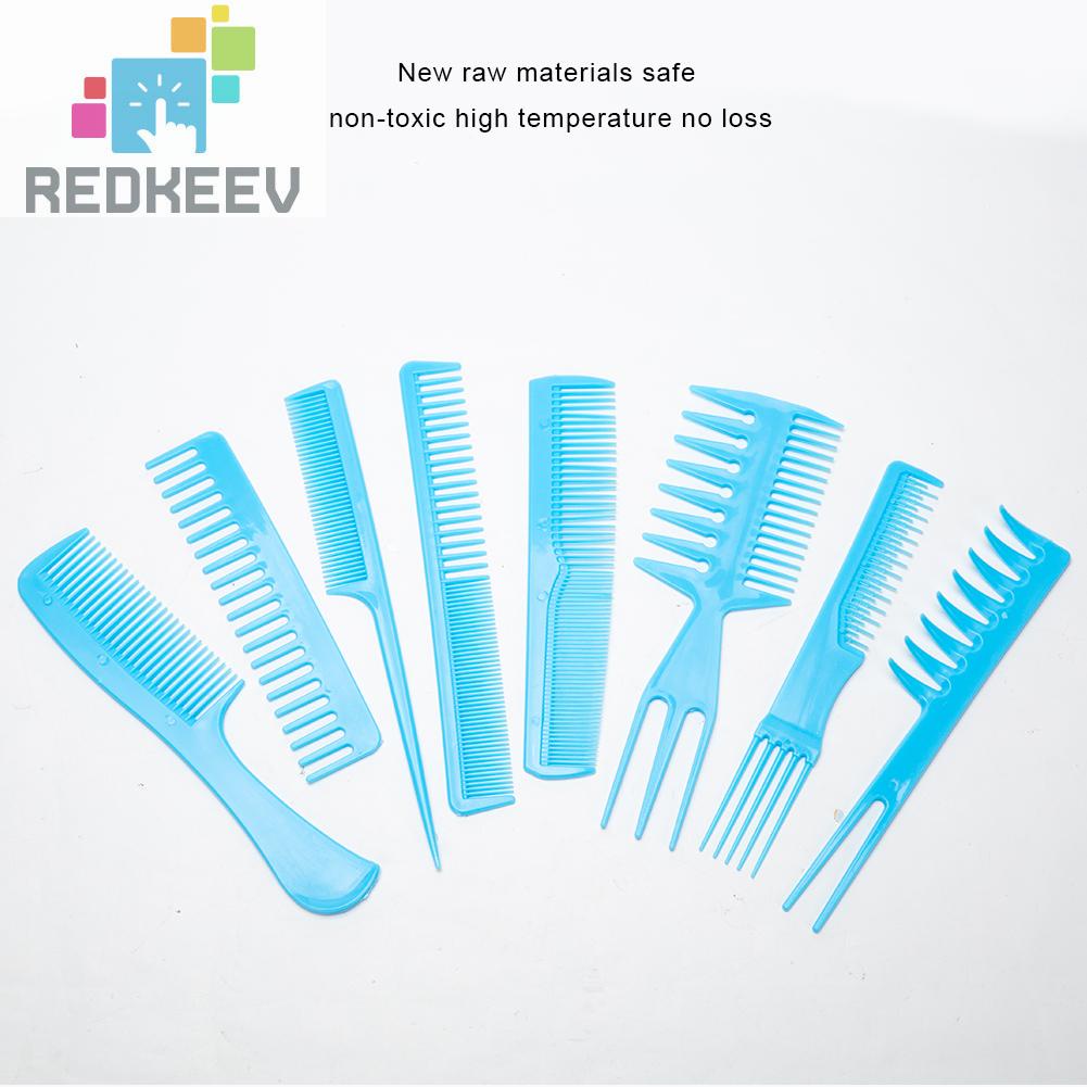 Set 8 Lược Chải Thẳng Râu Chuyên Nghiệp Không Độc Hại