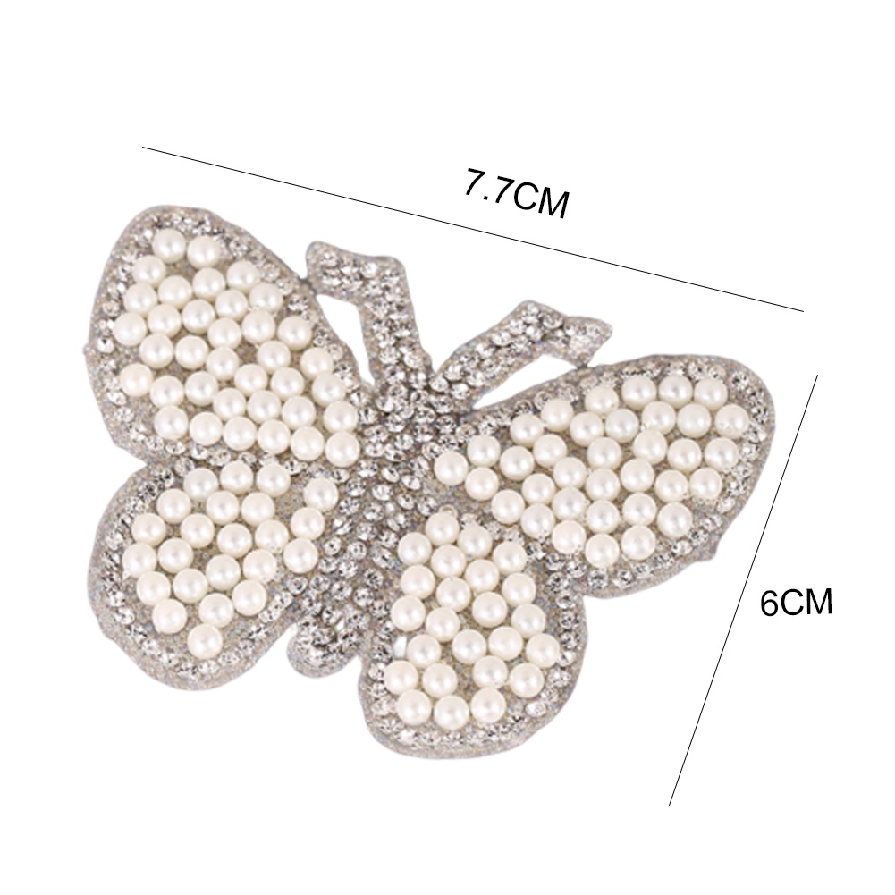 Miếng Dán Trang Trí Quần Áo Hình Bướm Bằng Đá Quý DIY