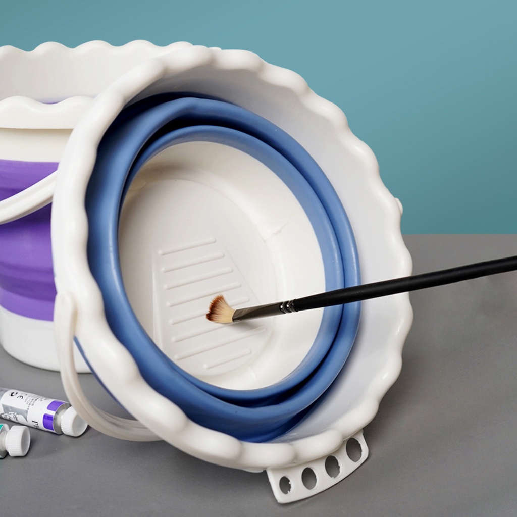 Xô Đựng Sơn Bằng Silicone Chịu Lực Mạnh Chống Rơi Đa Năng Có Thể Gấp Gọn