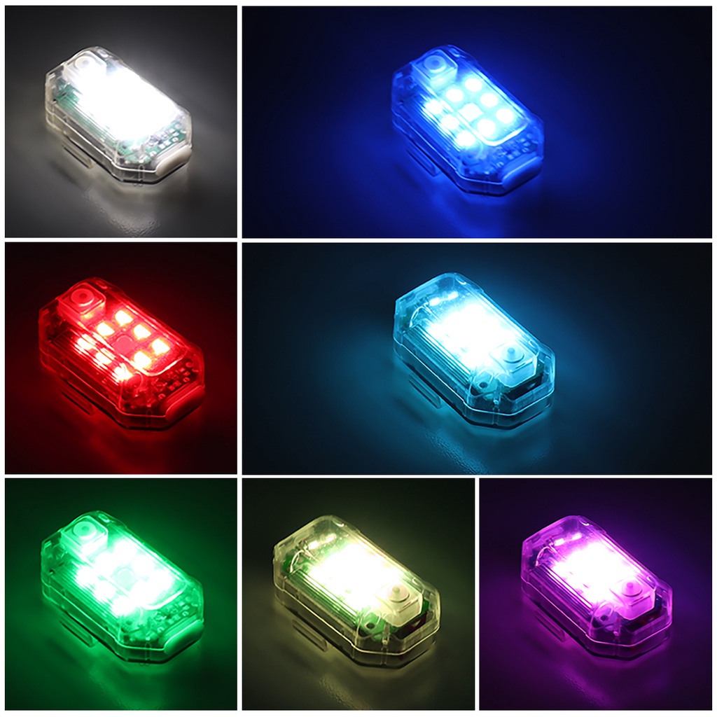 Đèn LED RGB Cảnh Báo Không Dây Chống Va Chạm Điều Khiển Từ Xa Cho Xe Hơi / Xe Máy / Xe Đạp