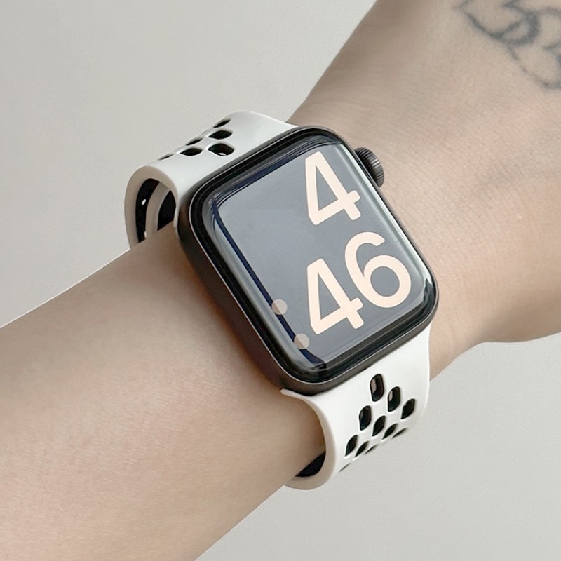 Dây Đeo silicon thao cho Apple Watch Ultra Series 9 7 8 se 6 5 44mm 45mm 40mm 41mm 49mm