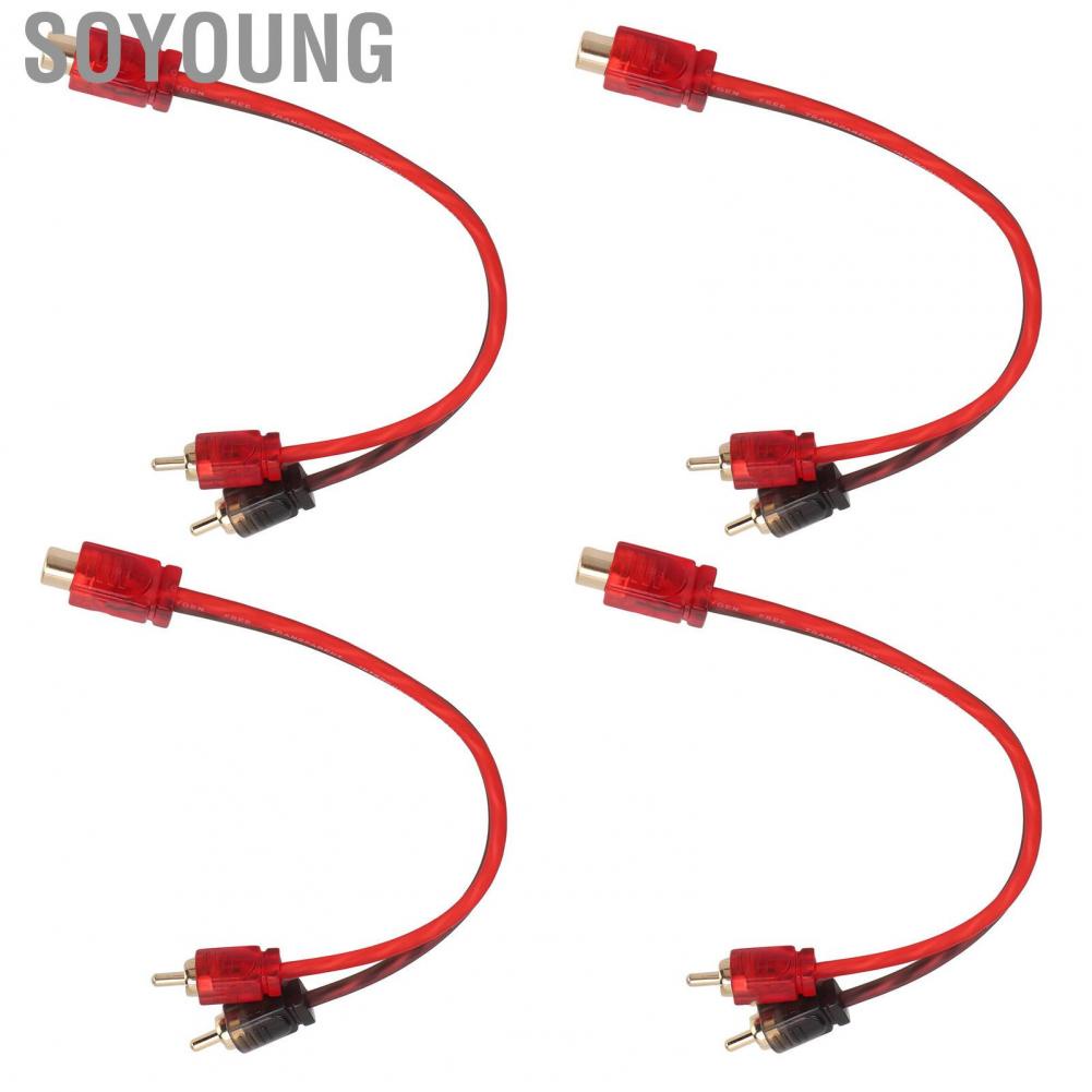 Soyoung Audio RCA Splitter Adaptor Cable  High Accuracy Noise Rejection 1 Female 2 Male Adapter Quality  for Device with 3.5mm Jack