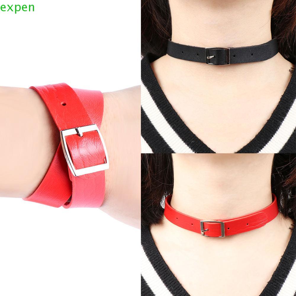 Vòng Cổ Choker Da Cá Tính Cho Nữ