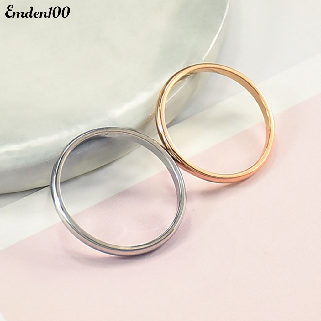 Nhẫn Cặp Bằng Thép Titan Tinh Tế Đa Năng