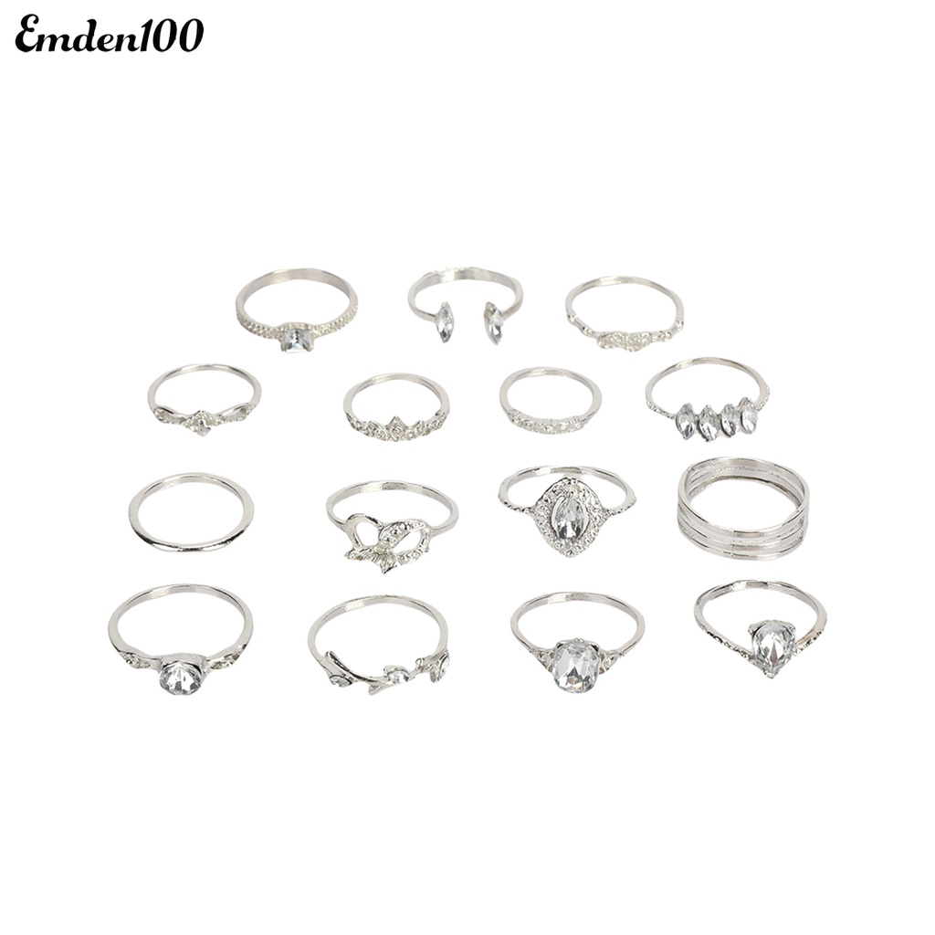 Bộ 15 Nhẫn Nữ Phong Cách Bohemian Xinh Xắn