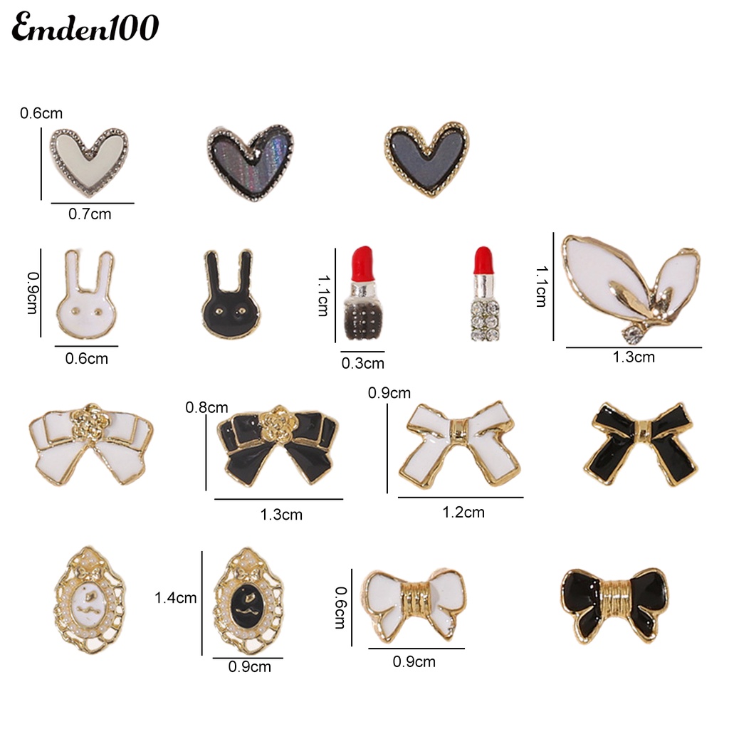 Set 10 Phụ Kiện Trang Trí Móng Tay Nghệ Thuật Xinh Xắn