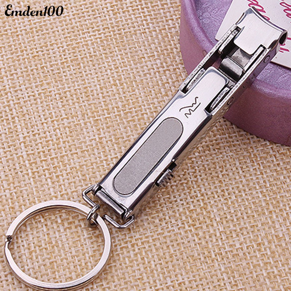 Emden Dụng Cụ Cắt Móng Tay Có Thể Tháo Rời Dạng Vòng Tròn Lưỡi Cong Siêu Mỏng An Toàn Kết Cấu Mịn Có Móc Khóa Cho Người