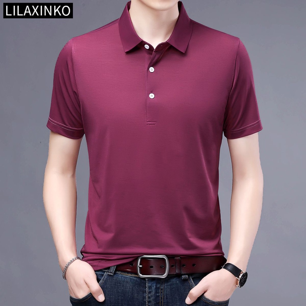 Áo Thun Polo Tay Ngắn Màu Trơn 8 Màu Thời Trang Dành Cho Nam