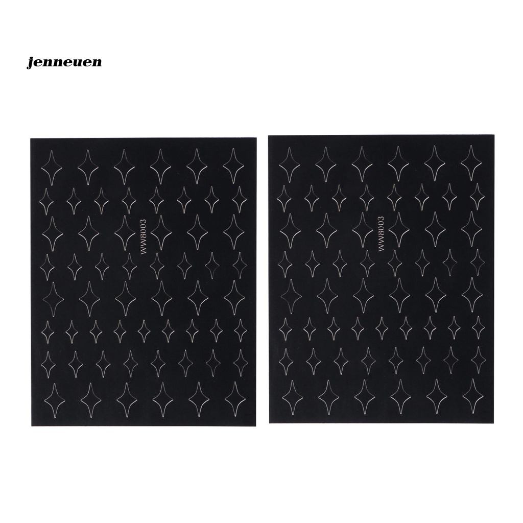 Set 2 Miếng Dán Trang Trí Móng Tay Nghệ Thuật Thân Thiện Với Môi Trường Hình Bướm Trái Tim Đáng Yêu Dành Cho Nữ