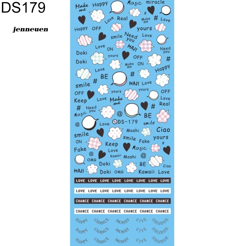 Miếng Dán Móng Chuyển Nước Trang Trí Nghệ Thuật DIY