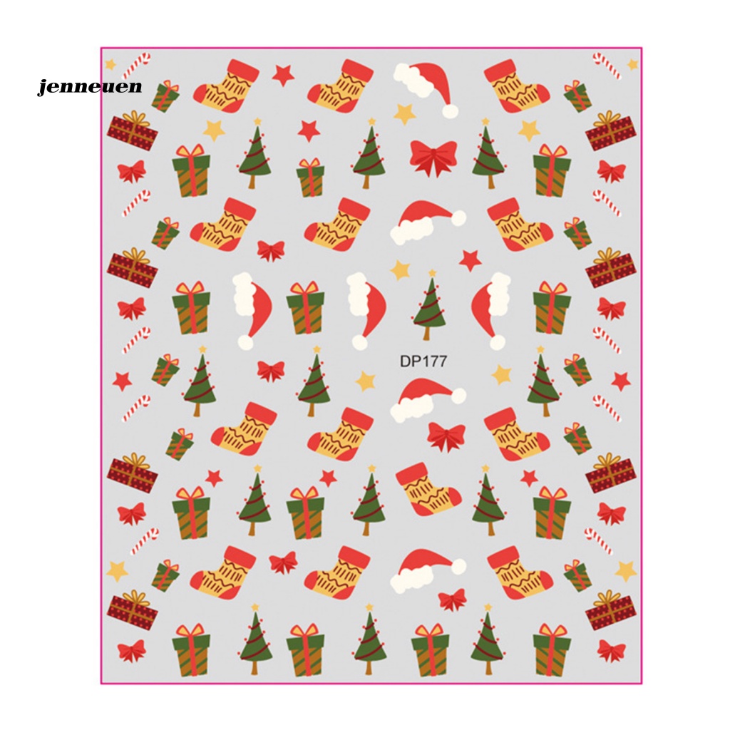 Miếng Dán Móng Tay Chủ Đề Giáng Sinh Hoạt Hình Dễ Sử Dụng