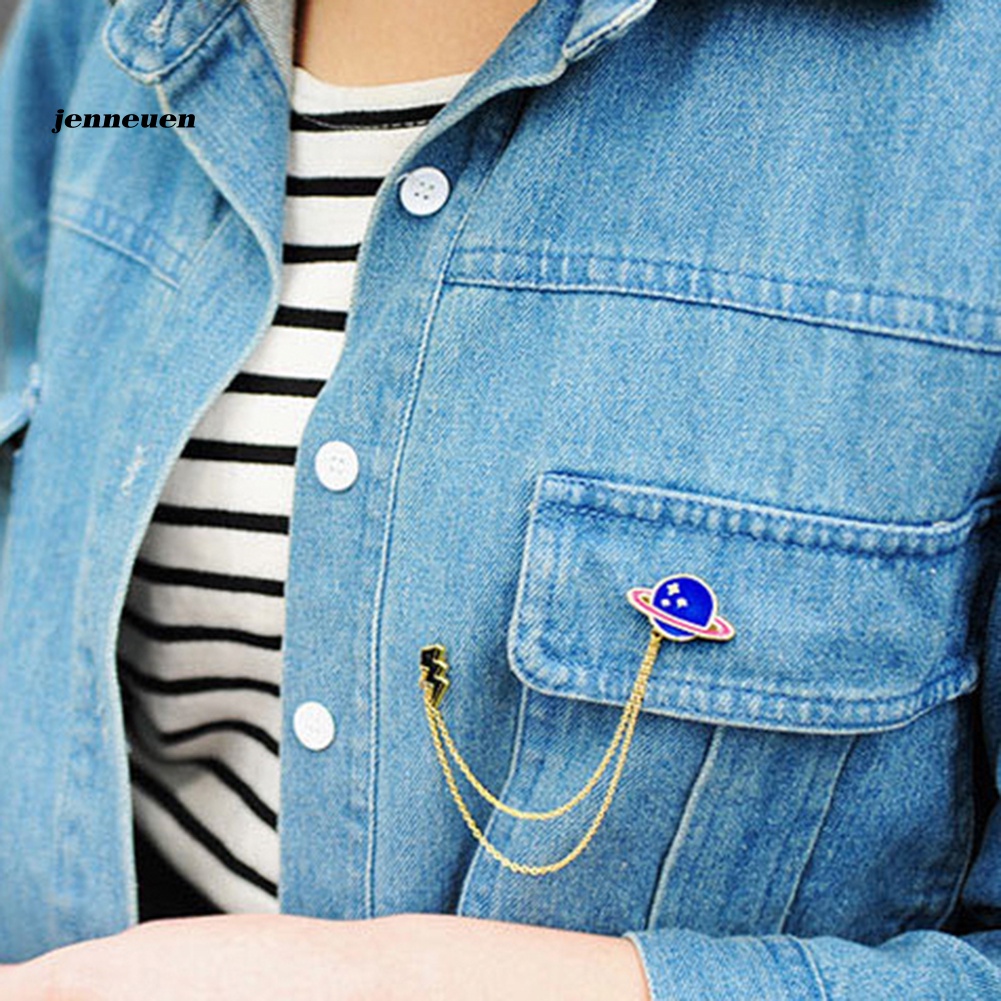 Trâm Cài Áo Hình Mèo / Hành Tinh / Thỏ / Trứng Hoạt Hình Dễ Thương