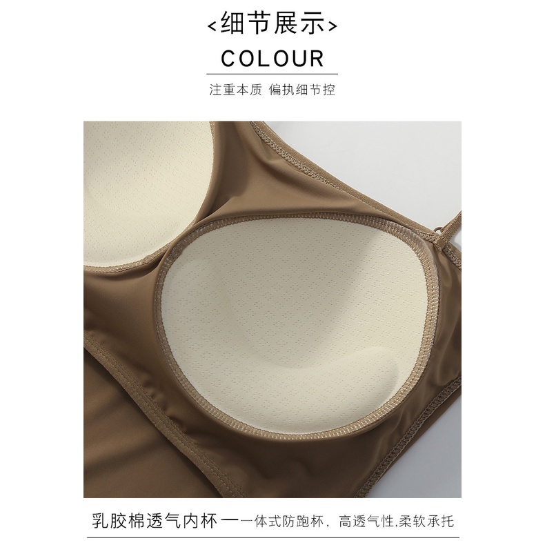 Áo Lót Lụa Hai Dây Có Mút Đệm Ngực Size M-XL Cho Nữ 40-65kg