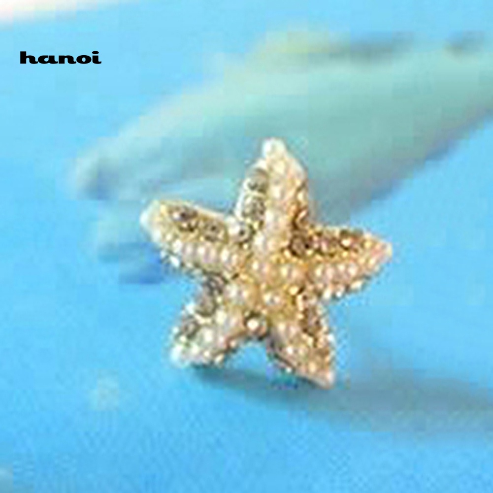 Bông Tai Sao Biển Đính Ngọc Trai Nhân Tạo Thời Trang