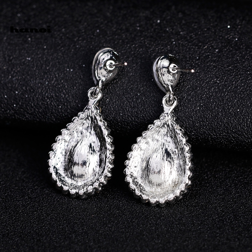 Bông Tai Hình Giọt Nước Đính Đá Thời Trang