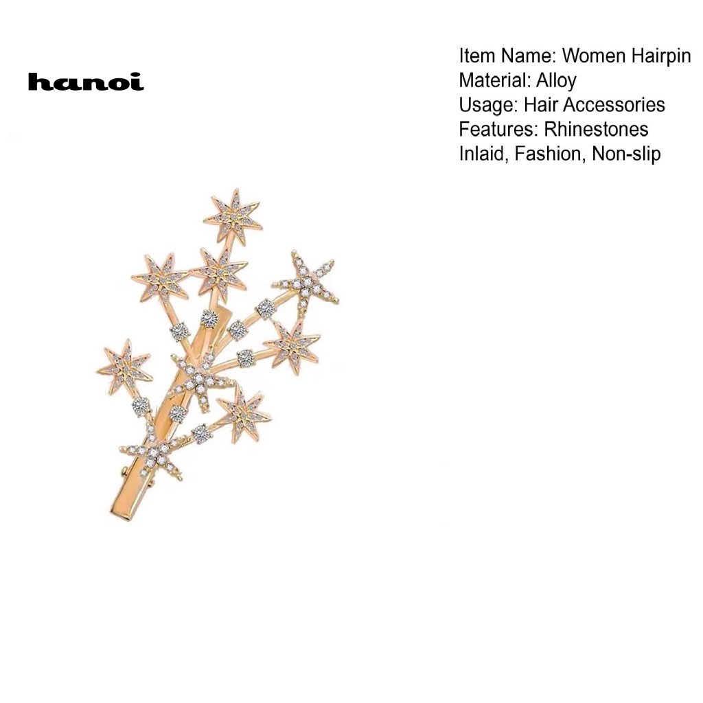 Kẹp Tóc Hình Ngôi Sao Đính Đá Nhiều Màu Sắc Thời Trang Cho Nữ