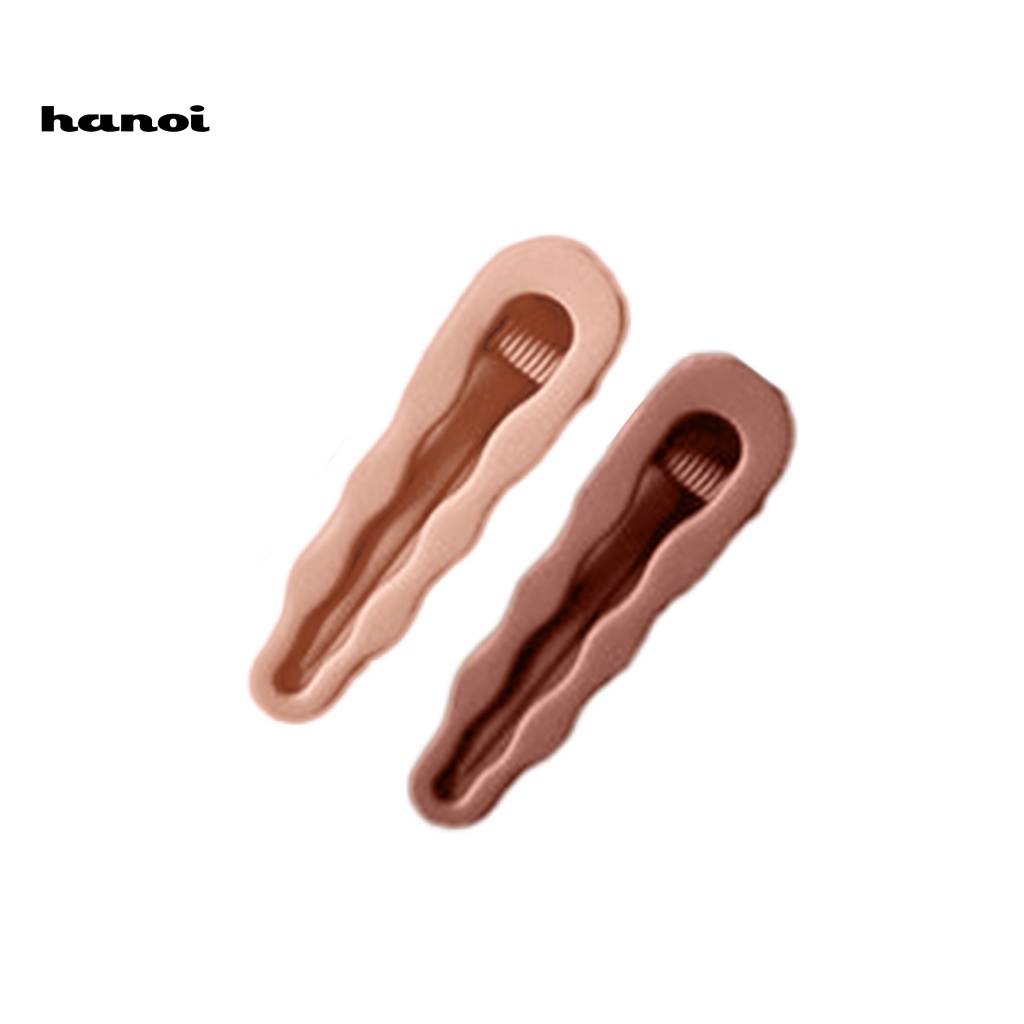 Set 2 Kẹp Tóc Màu Trơn Co Giãn Chống Trượt Trọng Lượng Nhẹ Dành Cho Nữ