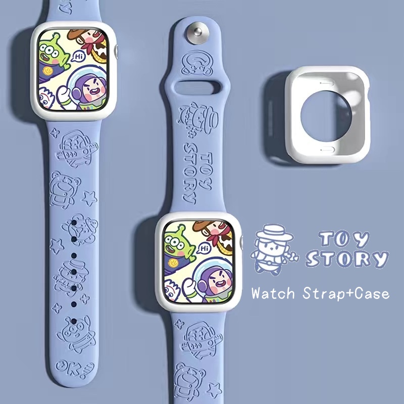 Dây Đeo Đồng Hồ Họa Tiết Hoạt Hình Toy Story 3D Cho Ultra 49mm S8 Series 8 7 SE 6 5 4 3 2 1 (41mm 45mm 40mm 44mm 38mm)