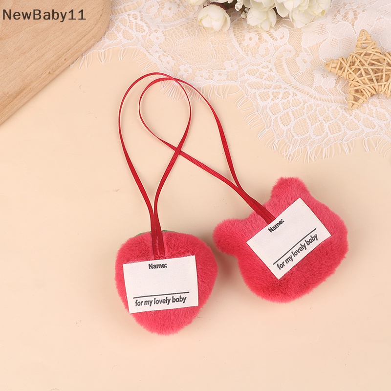 Nhãn Dán Tên Dạng Thú Nhồi Bông Chống Thất Lạc Hình Gấu Dâu Tây Dễ Thương