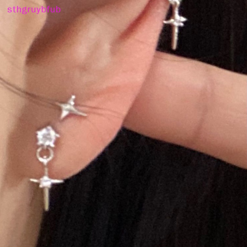 1 Đôi Bông Tai Đính Đá Zircon Lấp Lánh Thời Trang Cho Nữ