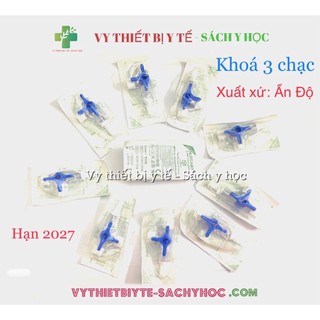 Khóa 3 Chạc Plusway Ấn Độ - Chạc Ba Pha Thuốc Tiệt Trùng (Vỉ 1 cái)