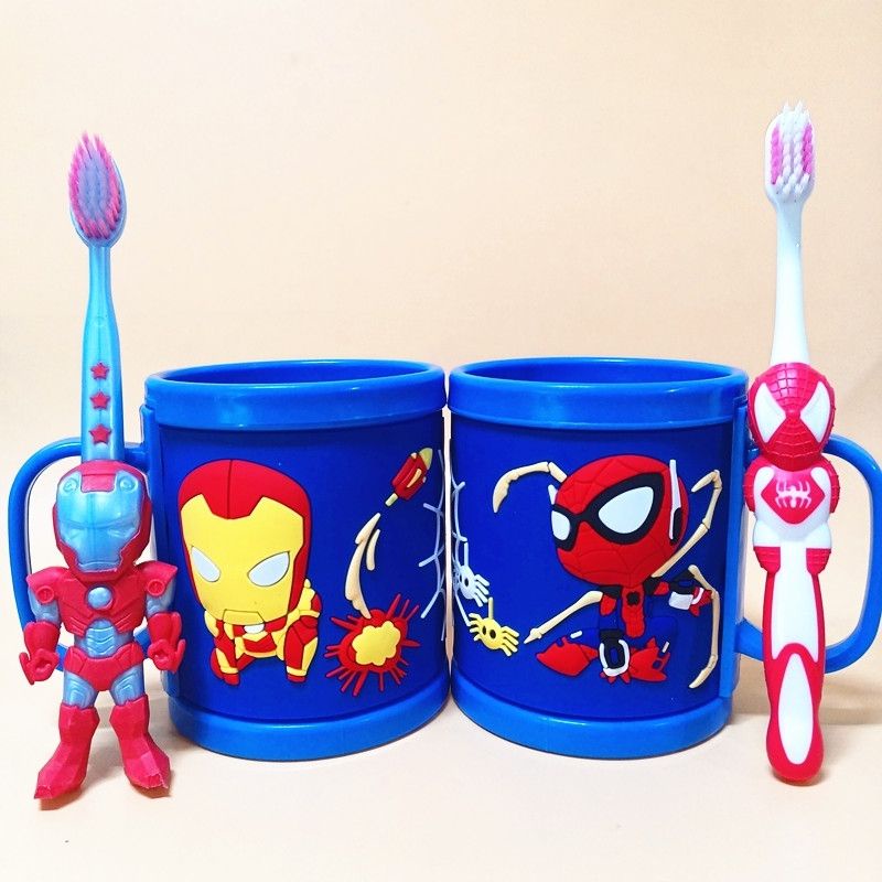 In stock# children's cartoon soft hair toothbrush Altman Superman Iron Man 3-6-12 years old children boy student toothbrush 7/cc